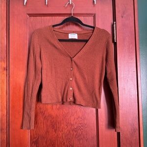 Old Navy Rust Button-Up Cardigan